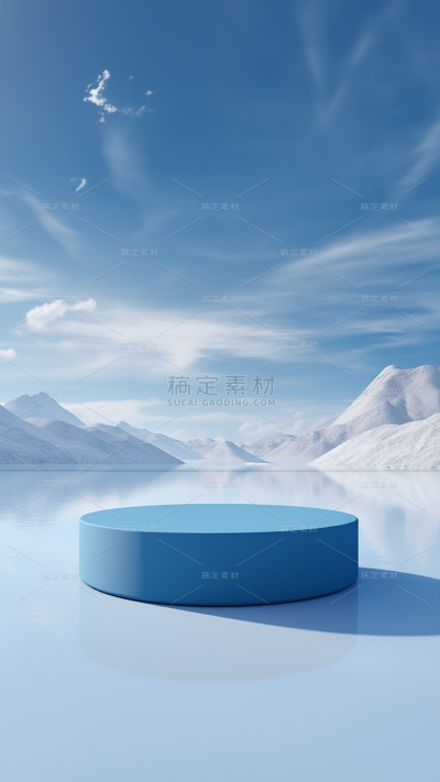 3D立体三维空间蓝色背景