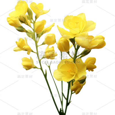 春天春季春日3D立体C4D实景花朵元素素材