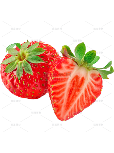 夏季果蔬通用多主体截面草莓元素素材