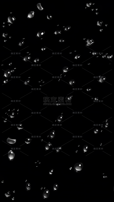 特效通用实景透明水珠玻璃元素素材