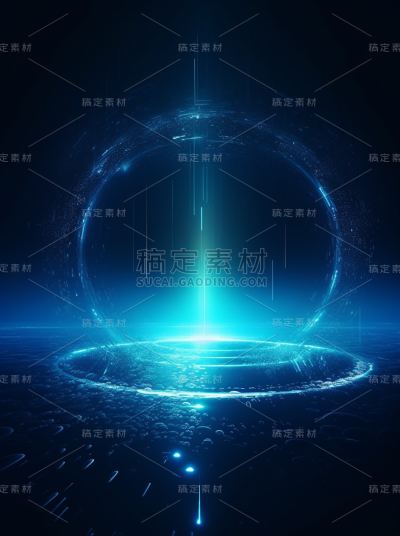数据流发光粒子科技背景
