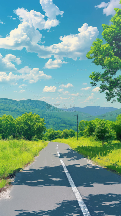风光系列实景-马路山脉通用背景素材