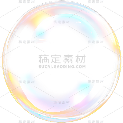 通用彩色透明气泡冒泡元素贴纸