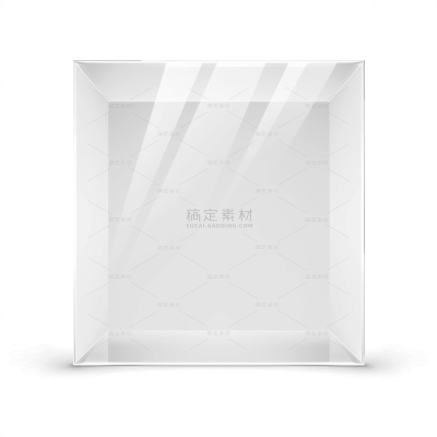 样机系列透明玻璃盒样机贴纸（td）