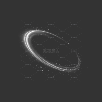 特效系列唯美感白色圆环星点炫光