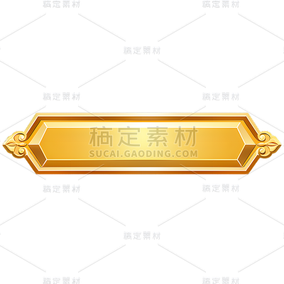 矢量金色按钮免抠元素