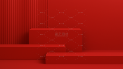 背景系列简约红色展台（td）