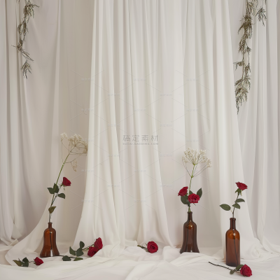 insMind Simple Space Background Curtains