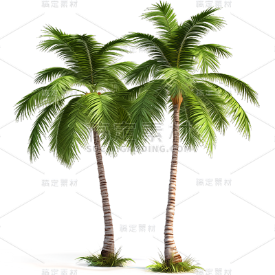 植物通用实景椰子树元素素材