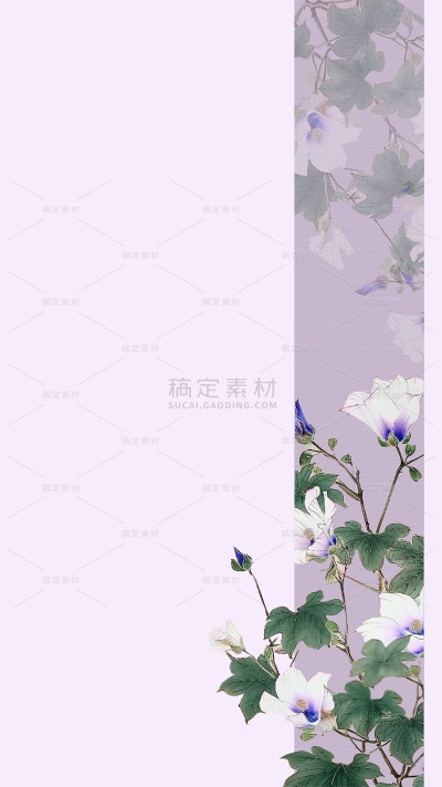 中国风通用古风花朵宣纸国画背景图片素材