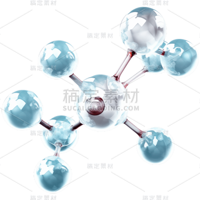 3D化学分子贴纸