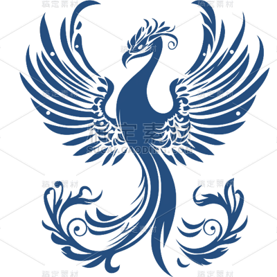 动物系列中式简笔画凤凰