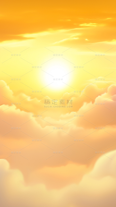 背景系列梦幻感云朵夕阳背景