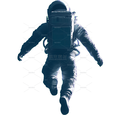 宇宙系列写实感宇航员漂浮背面贴纸