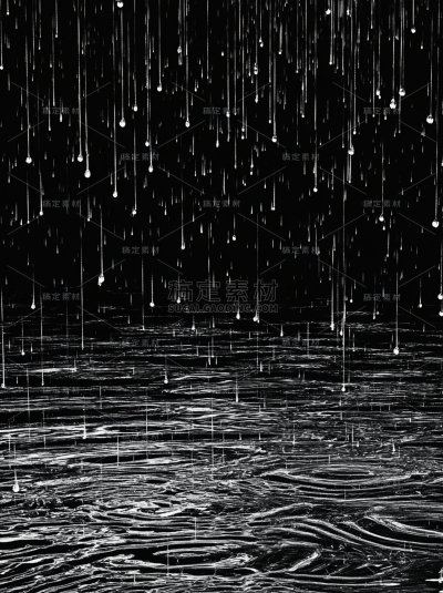常规特效系列写实雨滴元素