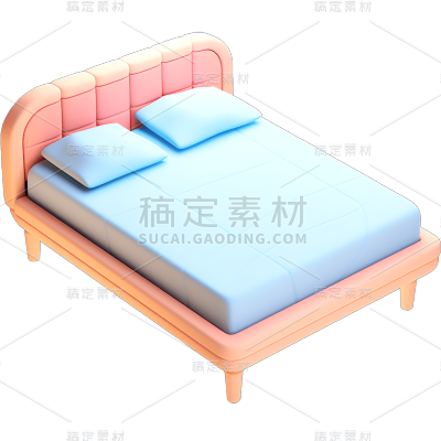 立体3D家居家具床元素