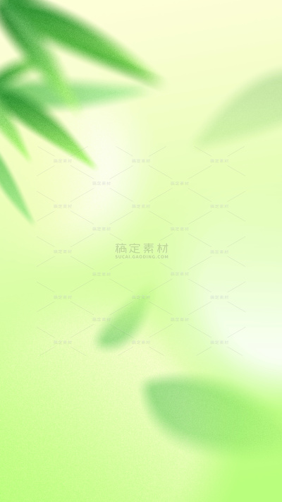 常规植物系列春天绿色弥散风叶子光影背景