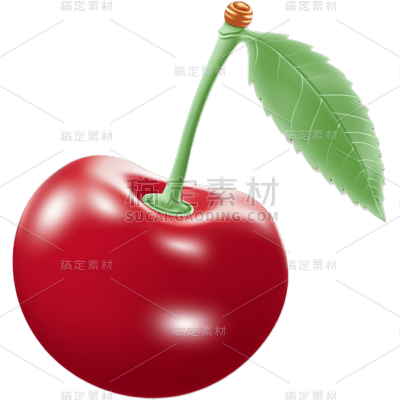 食物食品水果立体3D樱桃元素