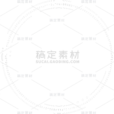 几何系列通用科技感白色圆圈元素素材