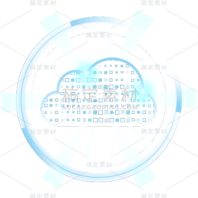 科技风通用科技素材云计算元素素材