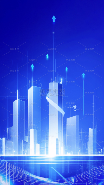 科技风通用科技城市城市组合背景图片素材