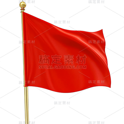 装饰通用3D红色旗帜元素素材