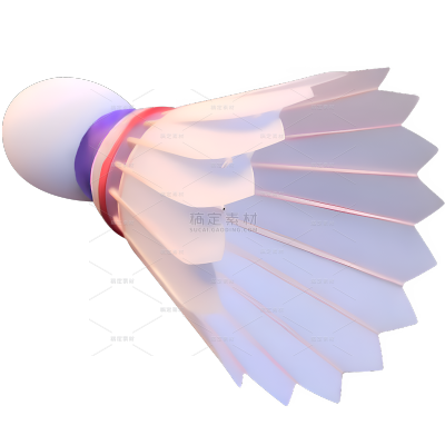 健身系列3D风立体羽毛球