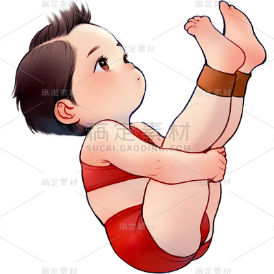 巴黎奥运会可爱Q版插画奥运人物贴纸-跳水