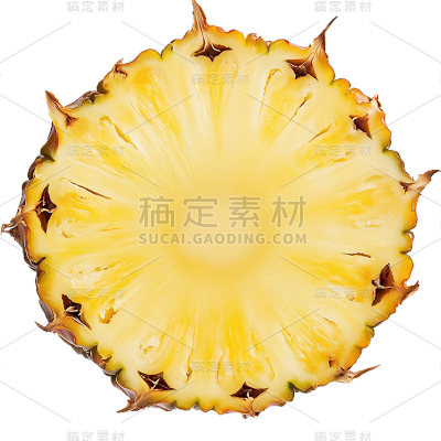 果蔬系列通用写实单品类水果果切-菠萝元素素材