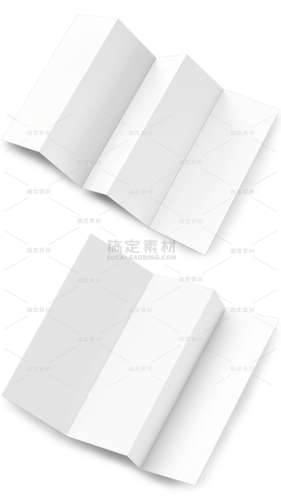 常规系列3D空白三倍小册子通用元素素材