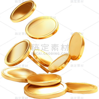 3D金币贴纸