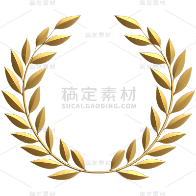 植物3D材质黄色麦穗元素素材