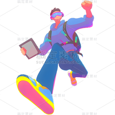 通用手绘插画求职人物职场单人人物贴纸