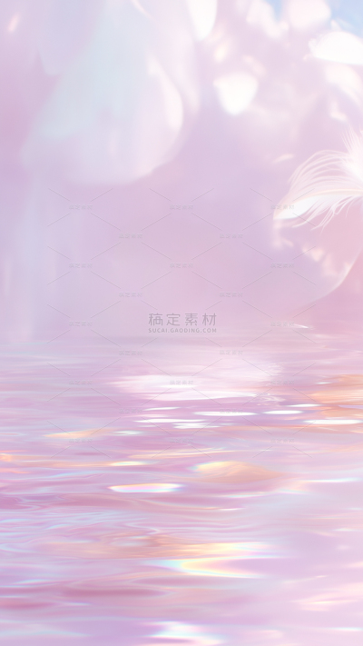 背景系列唯美感粉紫色水面朦胧背景