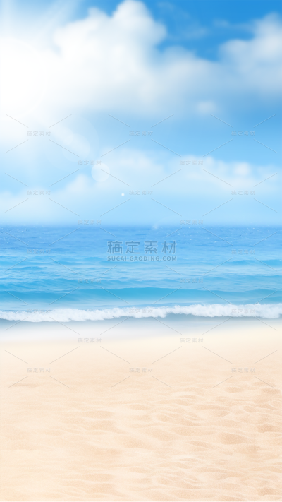 夏天通用实景海边沙滩背景图片素材