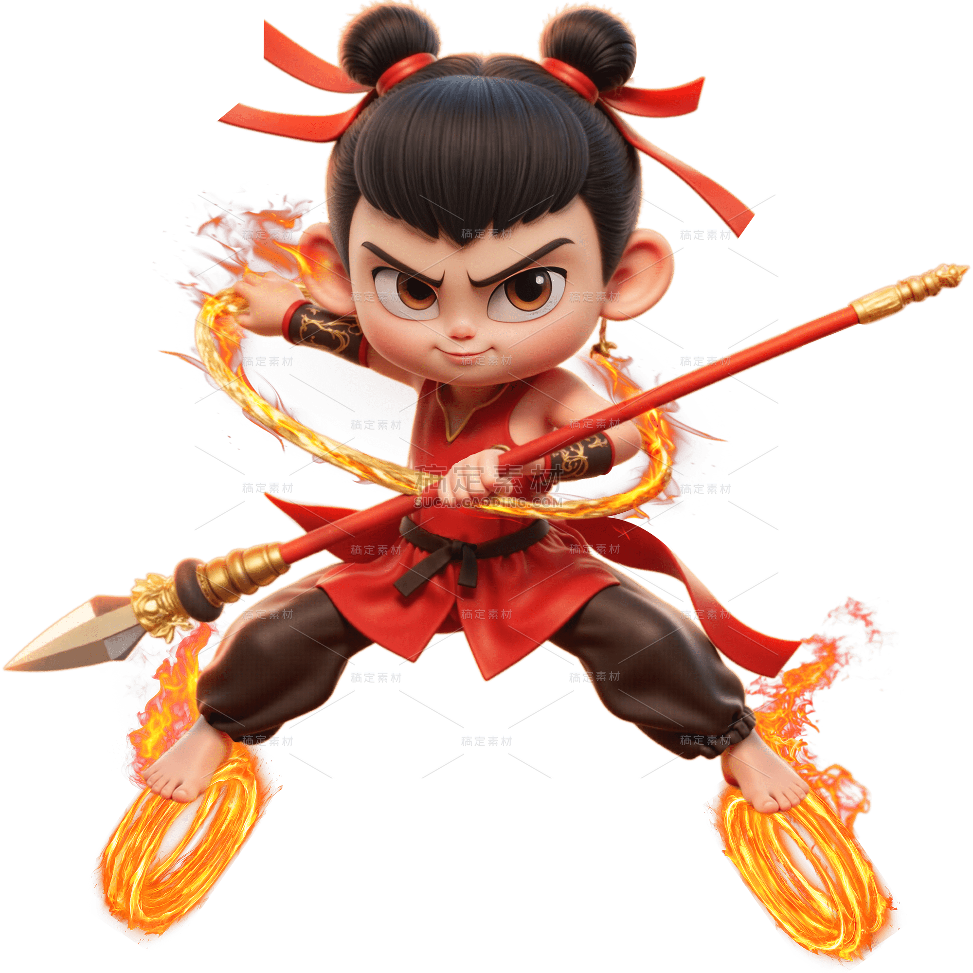 哪吒闹海免抠素材_哪吒闹海透明背景PNG素材-稿定设计