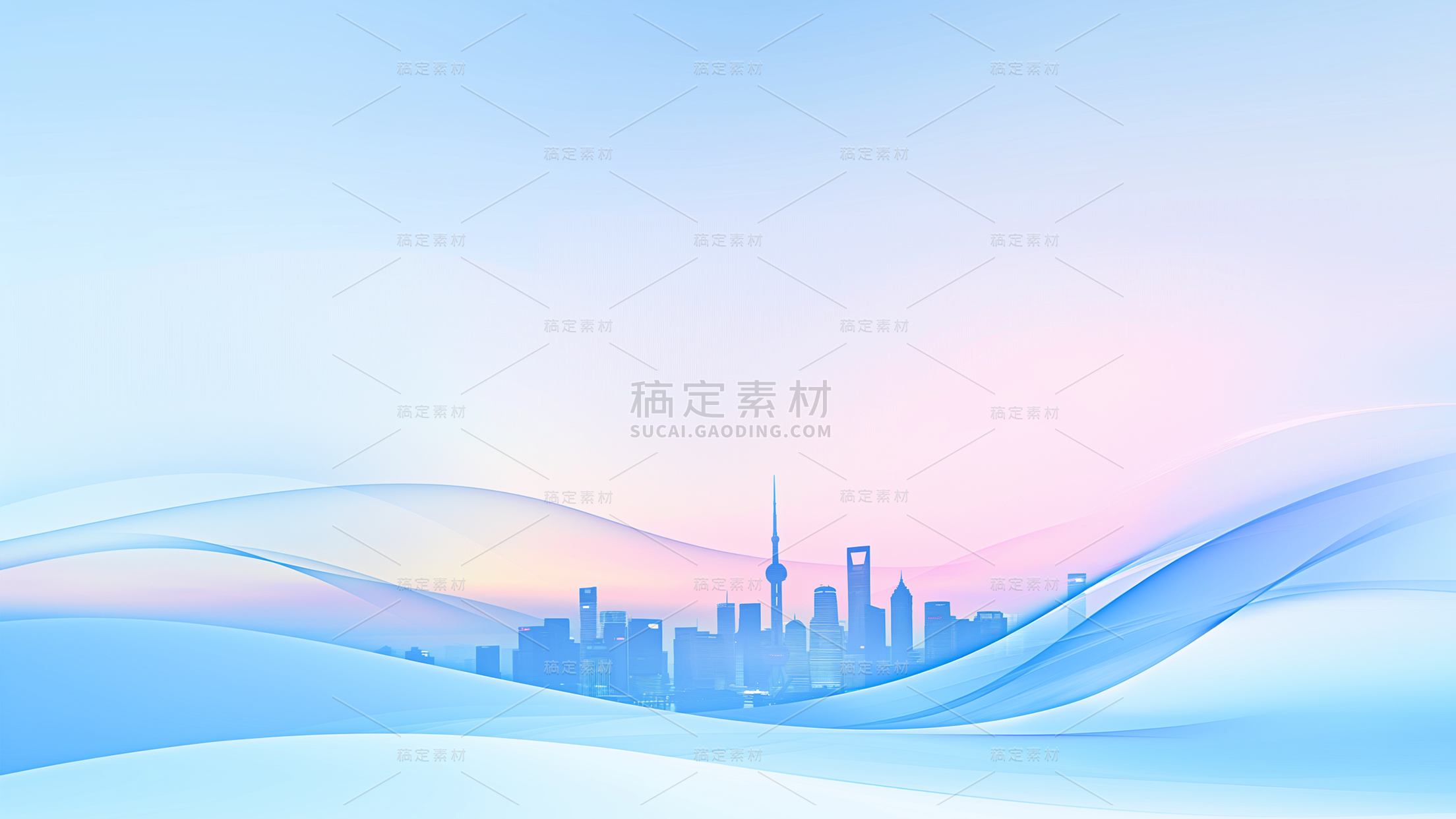 科技风系列科技城市-简约城市通用背景素材