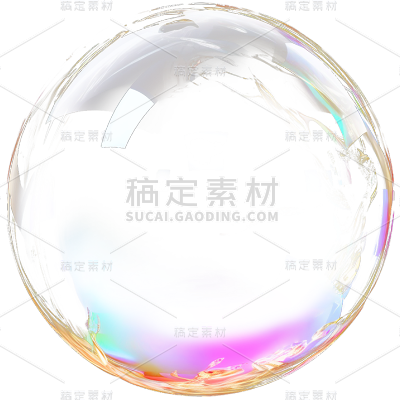 通用彩色透明气泡冒泡元素贴纸