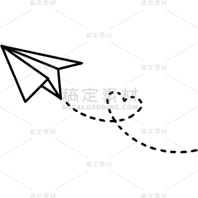 小红书旅游出行纸飞机小元素贴纸