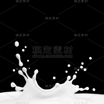 特效通用白色牛奶奶质液体元素素材