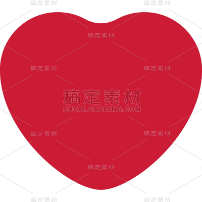 通用扁平风矢量图标红色爱心元素素材贴纸