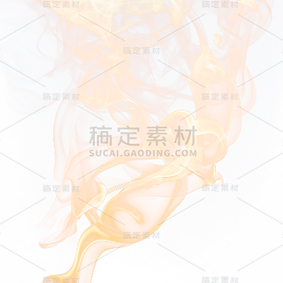 写实烟雾雾气黄色有色气体元素贴纸