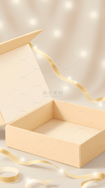 促销系列轻奢感礼盒展台活动背景
