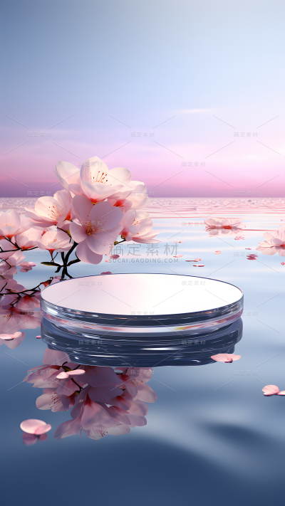 通用电商简约清新花卉场景背景