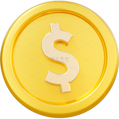 金融钱币符号金币贴纸