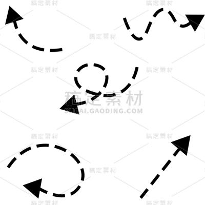 手绘卡通涂鸦箭头