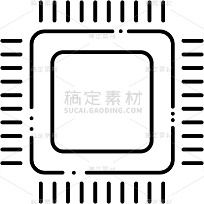 通用科技风芯片图标元素素材