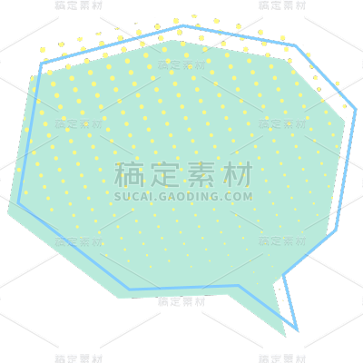 孟菲斯气泡框聊天框文本框对话框