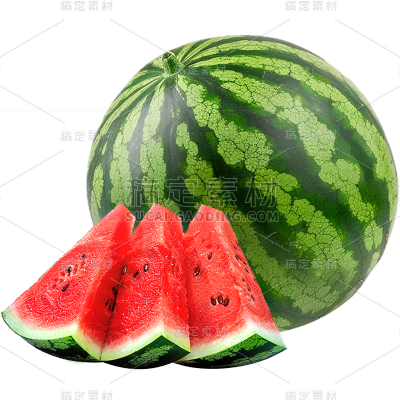 夏季果蔬通用实景组合西瓜元素素材