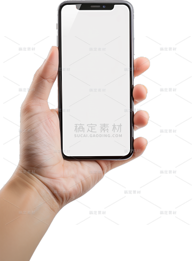 通用实景手机边框手部元素素材